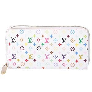 Louis Vuitton x Murakami Zippy Wallet White Monogram M60242 Figue Pink